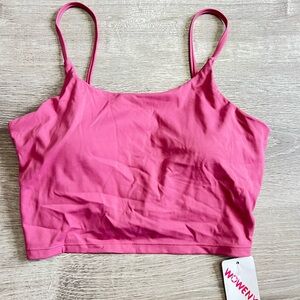 Pink Crop Top with Spaghetti Straps